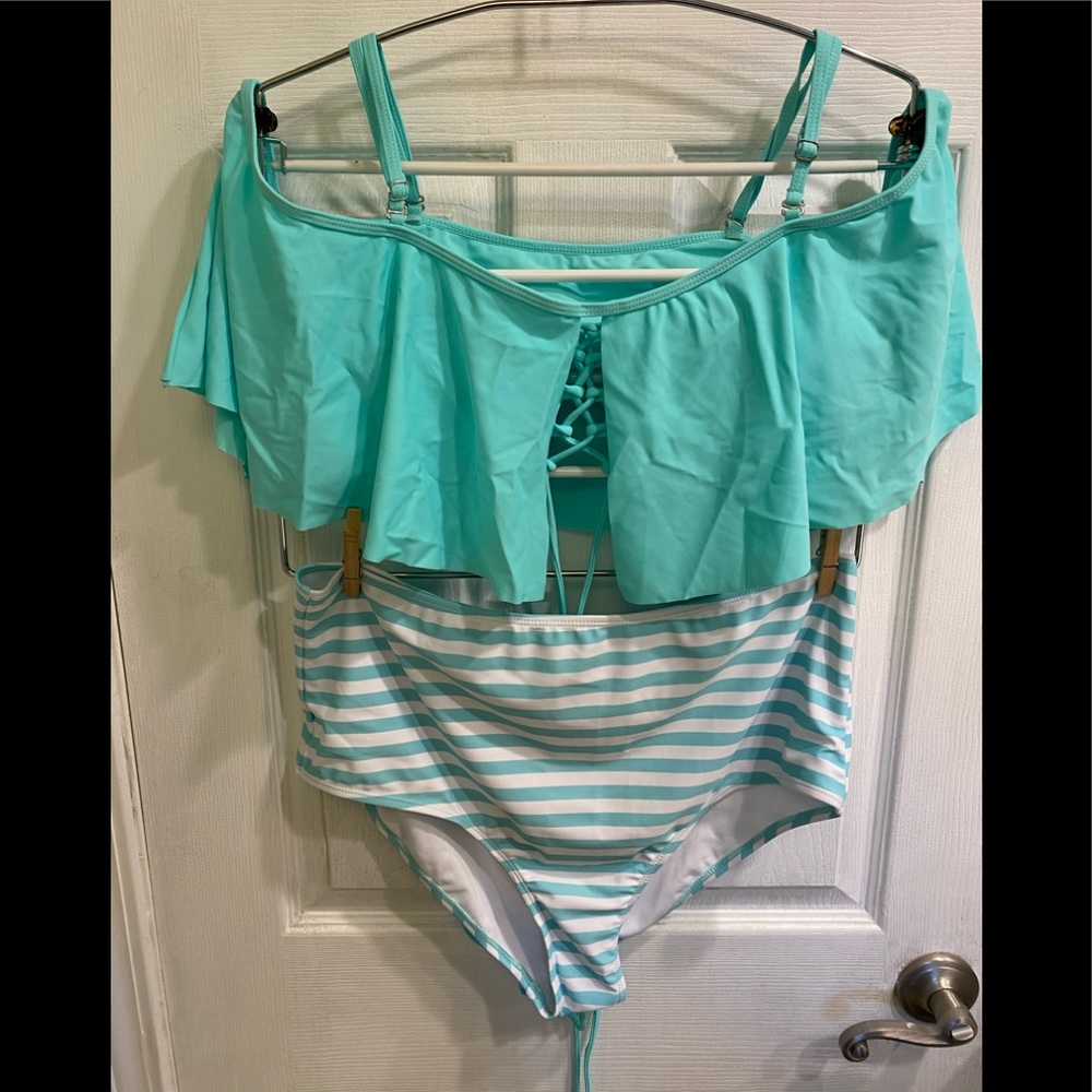 Aquamarine high waisted bikini